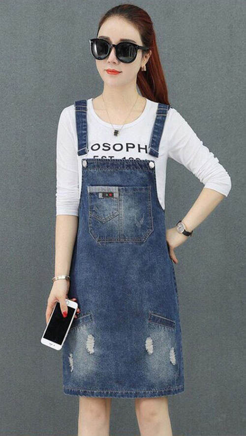 YẾM JEAN FORM A 2 DÂY PHỐI TÚI (KHÔNG KÈM ÁO THUN) - NJ8827